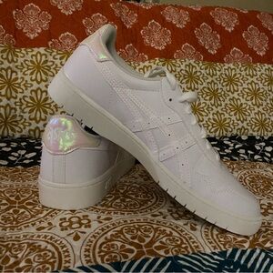 Asics Japan Women’s White Sneakers with Iridescent Touch - Like NEW, never worn.